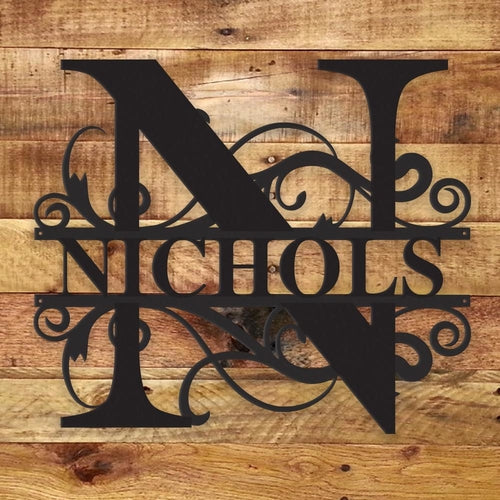 Fancy Monogram - Metal Wall Art/Decor