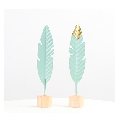 Ornement Décoratif Plume en Fer Nordique - Décoration Murale Moderne