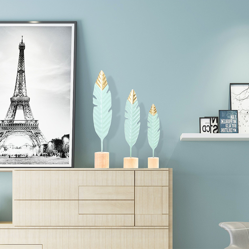 Ornement Décoratif Plume en Fer Nordique - Décoration Murale Moderne