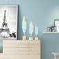 Ornement Décoratif Plume en Fer Nordique - Décoration Murale Moderne